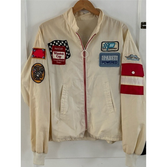 VTG RJR NASCAR Winston Cup Series Jacket XL W/ 28 VTG Patches 70s‎ 80s - Picture 2 of 6